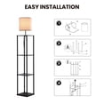 thumbnail image 5 of HOOMEDELIER Floor Lamp with Shelves, 4-Tier Modern Shelf Floor Lamp, Display Lamp for Living Room, Bedroom and Office 9.8"L*9.8W*63"H, 5 of 15