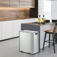 thumbnail image 4 of HomGarden 16 Gallon Dual Compartment Trash Can Stainless Steel Step Garbage Can Home Kitchen, 4 of 13