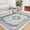 Black and Gray, variant on Senfot Non-Slip Washable 8x10 Vintage Area Rug for Living Room Bedroom, Low-Pile Stain-Resistant Distressed Indoor Carpet - Rusty Red
