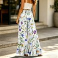 thumbnail image 6 of Sewkxo Boho Wide Leg Pants for Women Flowy Drawstring Floral Palazzo Pants Baggy Tropical Hawaiian Pull on Beach Pant,Multicolor L, 6 of 6