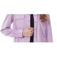 thumbnail image 3 of Jones New York Women's Faux Suede Utility Shirt Purple Size Medium, 3 of 3