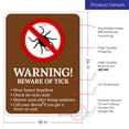 thumbnail image 3 of Warning Beware Of Ticks Wear Insect With Symbol Sign,, 3 of 8