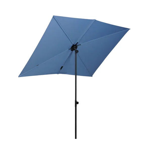 6' x 4' Rectangular Outdoor Market Umbrella,UV Protection Patio Shade,Weather-Resistant Shade for Deck & Patio,Navy Blue