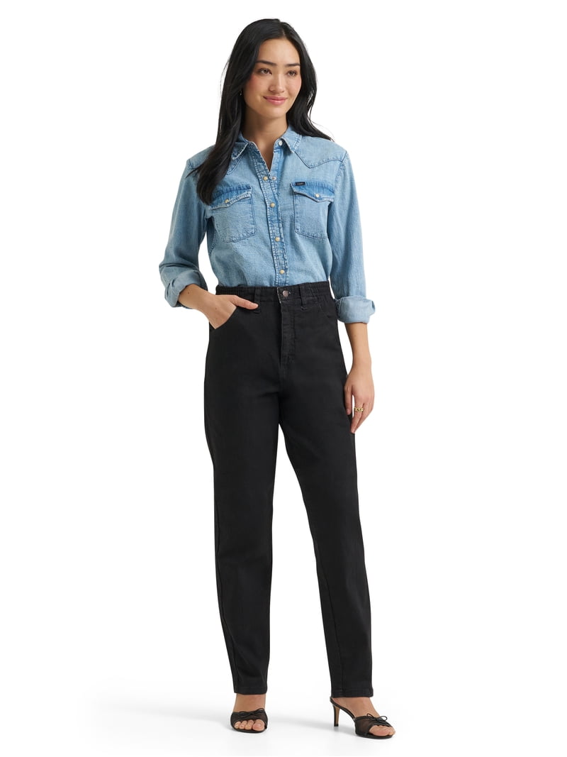 Women's Lee Mid-Rise Relax Fit Side-Elastic Jeans with Tapered Leg