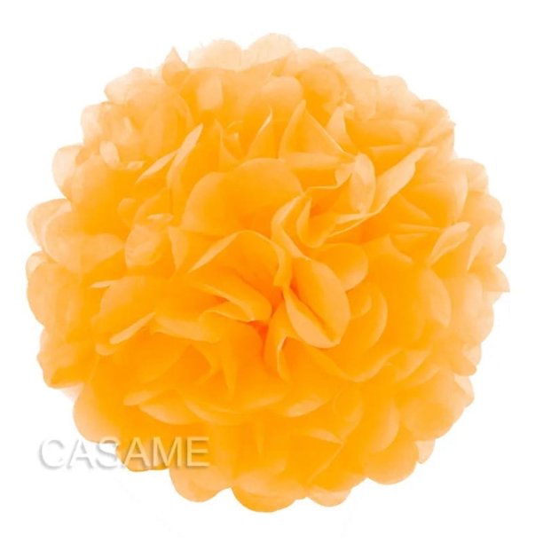 Pompones de papel decorativos para bodas, 10 cm, 15 cm, 20 cm, 25 cm, 4, 6, 8 y 10 pulgadas, bolas para fiestas, decoración del hogar, papel de seda, decoración de cumpleaños, amarillo oscuro, 12