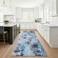 thumbnail image 2 of Delara 2.5'x10' Machine Washable Area Rug, Soft & Durable, Non-Slip, Stain Resistant, Frosted Azure, for Bedroom, Living & Dining Room, 2 of 7