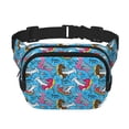 thumbnail image 1 of Fotbe Sharks Summer Cangurera Cuadrada con Estampado de Doble Capa, Bolsa de Cintura Ajustable Mini para Hombres y Mujeres, 1 of 9
