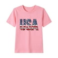 thumbnail image 3 of Jinhomg Kids 4th of July Shirt 2025 Trendy USA Flag Patriotic Tees Boys Girls Comfy Short Sleeve Cotton T-Shirts Casual Holiday Tops Pink 14 Years, 3 of 6