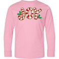 thumbnail image 3 of Inktastic Candy Cane Joy Long Sleeve Youth T-Shirt, 3 of 5