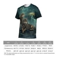 thumbnail image 6 of LAOLIUSN Men's Wolf Print T-Shirt, Moon Forest Graphic Tee, S-4XL, 6 of 7
