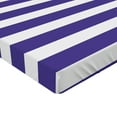 thumbnail image 2 of Ambesonne Striped Fitted Sheet, Navy Nautical Marine, Twin Size, Purple, 2 of 3