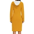 thumbnail image 4 of Boho Maxi Dress Long Sleeve Hooded Dress for Women with Pocket Hoodie Dress Fall Sweatshirts Midi Dress Curvy Dresses for Women S-88 Orange M, 4 of 6