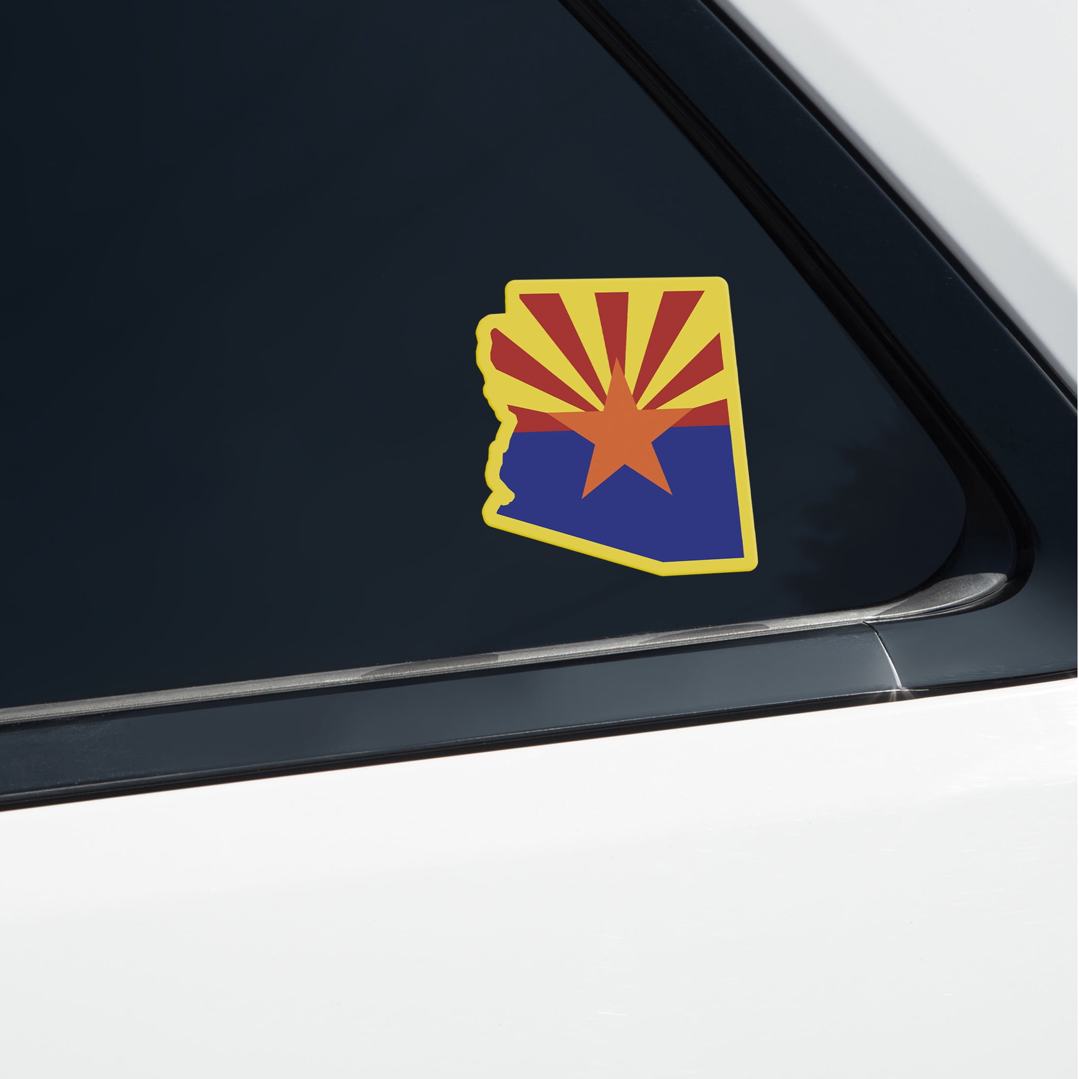 Auto Drive Arizona State Vinyl Automotive Decal, Multicolor, 4.75 in x 4.75 in
