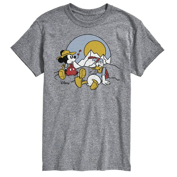Disney - Mickey & Friends - Mickey & Donald Duck Need Rest from Hiking - Men's Short Sleeve Graphic T-Shirt