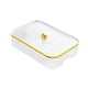 thumbnail image 5 of Platos para servir divididos con 6 compartimentos, bandeja para aperitivos, caja de almacenamiento de alimentos moderna transparente, 5 of 9