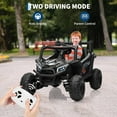 thumbnail image 3 of 12V Kids Ride On Car, UTV Truck with Remote Control, Electric Vehicle with Spring Suspension, Double Open Doors, Music, Lights, 3 of 7