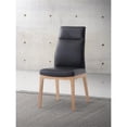 thumbnail image 5 of Pemberly Row Leather Upholstered Side Chairs in Black and Walnut (Set of 2), 5 of 7