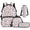 Baseball, variant on Ice and Fire Basketball School Backpack Set 4Pcs with Portable Lunch Bag Multifunctional Pencil Case Water Bottle Bag Carrier Suitable for Elementary Middle School