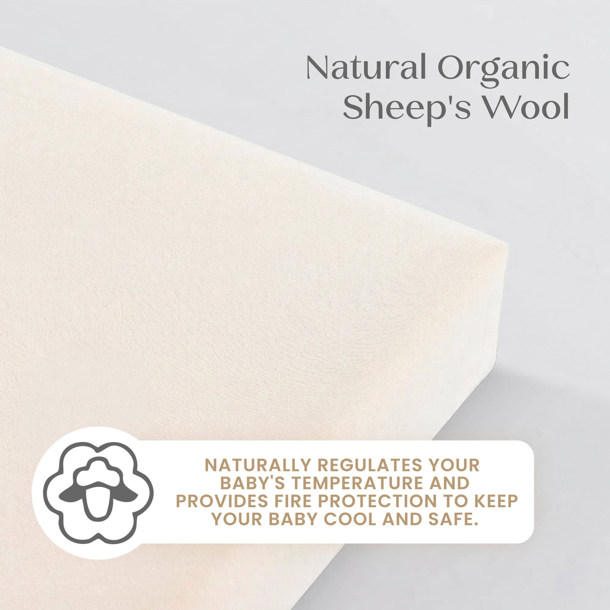 Delta Children CleanEarth Certified Organic Crib and Toddler Mattress – GOTS Certified, Non-Toxic Breathable Baby Mattress - Regulates Temperature, 10-Year Warranty