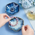 thumbnail image 5 of 2Pcs 2 Colors Ceramic Dipping Dish Snack Serving Dish Flambed Glazed Lotus Leaf Mixed Color 106x100x24mm 1pc/color, 5 of 7