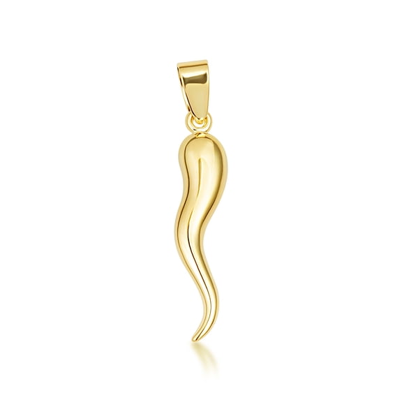 14k Yellow Cornicello Italian Horn(PENDANT ONLY)