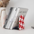thumbnail image 4 of Naloa Red Cross 1 Wood Non-Skid Bookend for Shelves,Book Ends for Heavy Books, Book Stand for CDs,1 Pair, 4 of 7