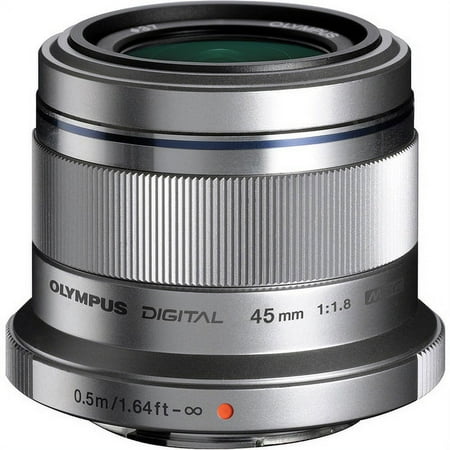 Olympus - M.Zuiko Digital ED 45mm f/1.8 Portrait Lens for Most Micro Four Thirds Cameras - Silver