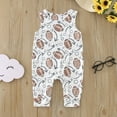thumbnail image 2 of KVPLBQFD Kids Brown Sweatsuit Boys and Onesie Baby Boy Girls Sleeveless Baseball and Rugby Prints Romper Jumpsuit for Gifts for 3 Month Old Girl Cute Baby Girl Clothes, 2 of 5