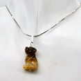 thumbnail image 4 of Tiger Eye Dog Pendant Necklace | Semi Precious Stone Jewelry | Sterling Silver |, 4 of 12