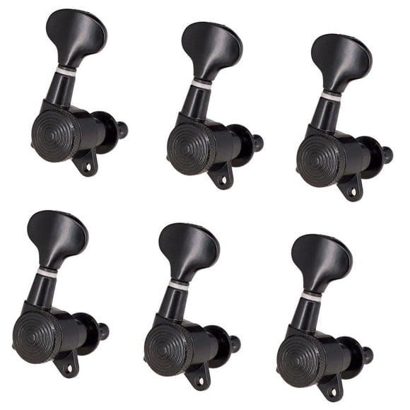 Sintonizadores de engranajes de guitarra de aleación de hierro y zinc 6R Pieza de guitarra de negra CUTICAT Afinadores de botones de cuerda de guitarra
