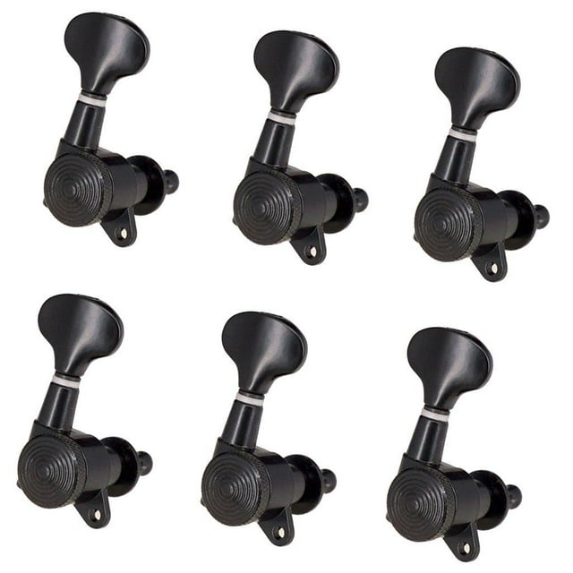 Sintonizadores de engranajes de guitarra de aleación de hierro y zinc 6R Pieza de guitarra de negra CUTICAT Afinadores de botones de cuerda de guitarra