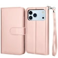 thumbnail image 4 of iPhone 17 Pro Max Case,for iPhone 17 Pro Max 6.9" Wallet Phone Case,Takfox PU Leather Magnetic Detachable Card Holders Shockproof Kickstand Protective [Flip Folio Cover] for iPhone 17 Pro Max - Pink, 4 of 6