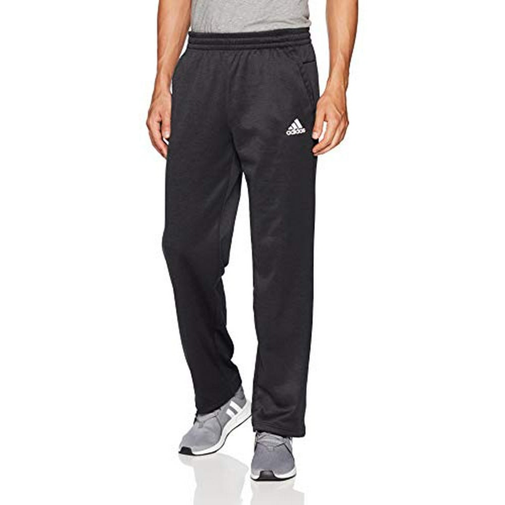 adidas Men's Athletics Team Issue Open Hem Pants, Black Melange/White