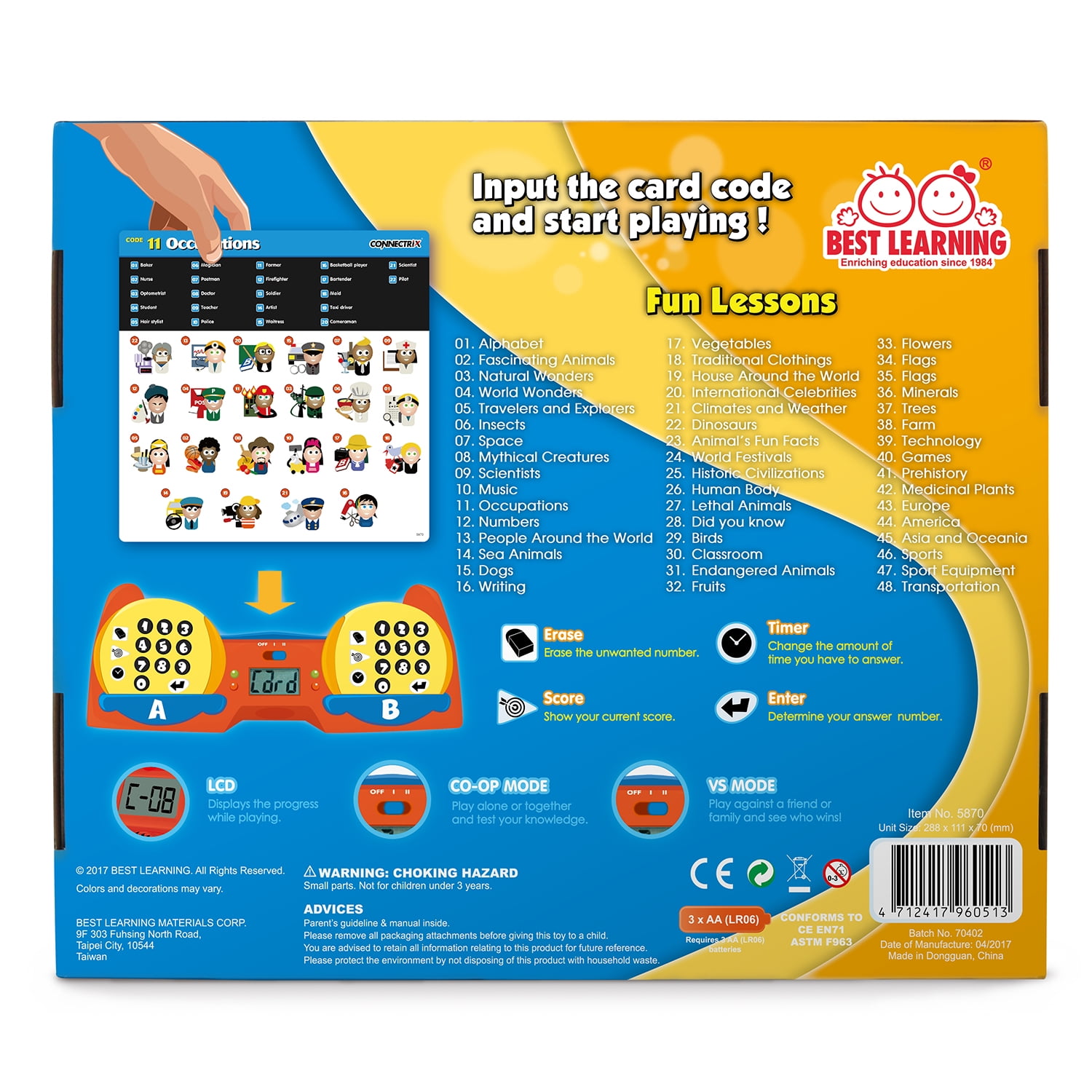 BEST LEARNING Connectrix - Electronic Matching Game for Kids | STEM Educational Toy with 1,000+ Quiz Questions | 1-2 Players Ages 6+