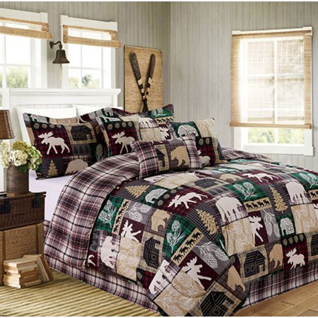Cabin Country Hunting Lake House Reversible Full Comforter Set 7