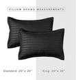 thumbnail image 5 of Elegant Comfort Wrinkle Resistant - Silky Soft Dobby Stripe Bed-in-a-Bag 8-Piece Comforter Set, King Black, 5 of 5