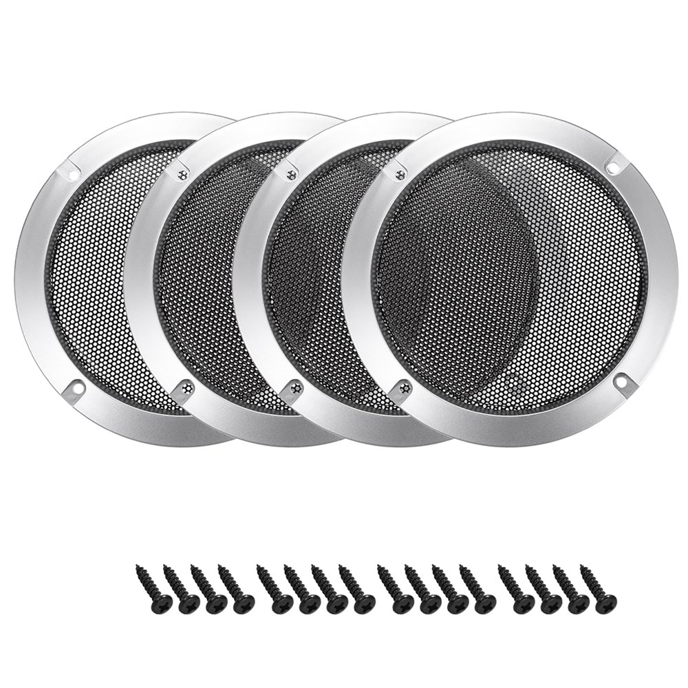 4pcs 4" Speaker Grill Mesh Decorative Circle Woofer Guard Protective
