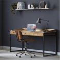 thumbnail image 2 of Allora 60" Solid Wood Modern Computer Desk in Distressed Wheat, 2 of 9