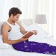 thumbnail image 5 of Balery Dark Purple Snowflakes Pantalones de pijama para hombre, pijama ultraligero, pantalón de descanso-3X-Large, 5 of 6