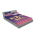 thumbnail image 2 of Ambesonne Saying Fitted Sheet & Pillow Sham Set, Typographic No Stress Relax, Full, Multicolor, 2 of 2