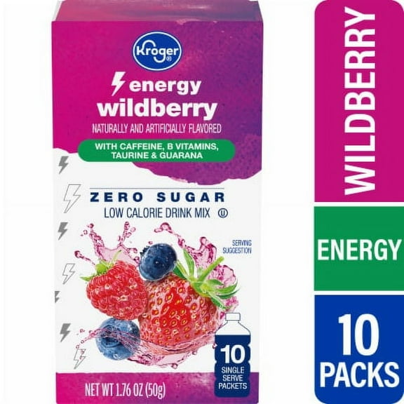 KR Energy Zero Sugar Wildberry Drink Mix Packets