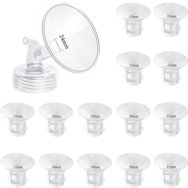 Insertos de brida compatibles con extractores de leche Momcozy de 14 piezas