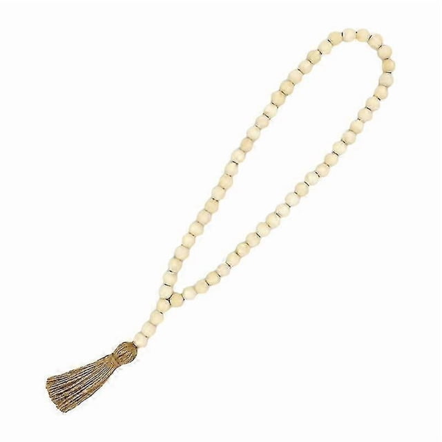 Wood Bead With Tassel Rustic Country Decor Prayer Bead Hanging Accessory