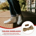 thumbnail image 6 of Uxcell No Tie Shoelaces Tieless Elastic Shoe Laces Replacement with 2 Metal Locks Buckles Fit for Sneakers Canvas Shoes Brown, 6 of 7