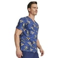 thumbnail image 3 of Tooniforms Men & Women Scrubs Top V-Neck Print TF728, 3 of 5