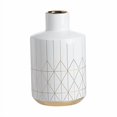 thumbnail image 2 of A&B Home 10" Vase - Gloss White, Gold, 2 of 4