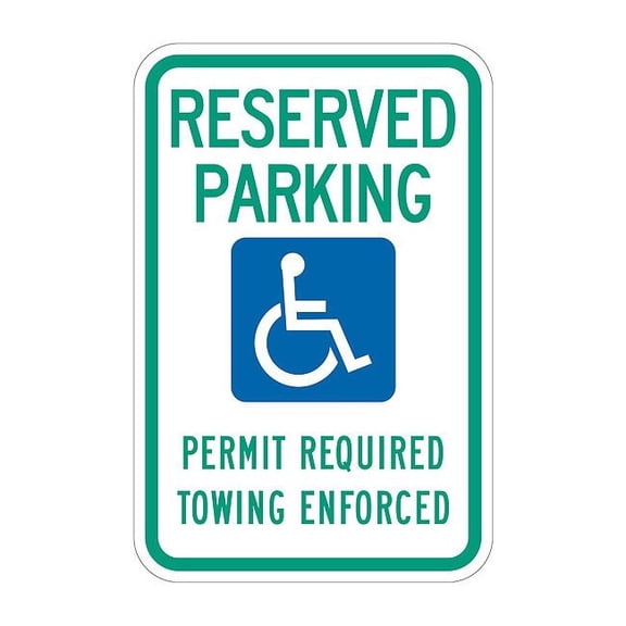 Lyle ADA Handicapped Parking Sign,18" x 12, T1-2160-HI_12x18 T1-2160-HI_12x18