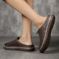 thumbnail image 5 of HNMKIU Slippers for Men and Women Fashion Solid Color Closed Toe Slides Comfortable Breathable Outdoor Home Shoes Lightweight Mens Summer Shoes Brown,41, 5 of 6