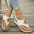 thumbnail image 2 of THDHVS Womens Wedge Sandals,Comfortable Sandals for Women,Women's Fashion Casual Summer Beach Fish Mouth Flip Flops Wedge Heel Sandals White, 2 of 9