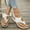 White, variant on Summer Slide Orthopedic Sandals for Women Wide Feet Oversize Casual Beach Fish Mouth Flip Flops Wedge Heel Sandals